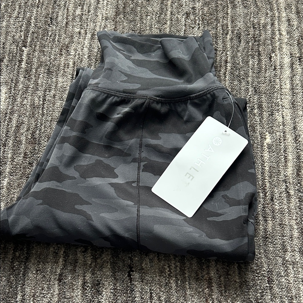Athleta Black Camo Track Pants